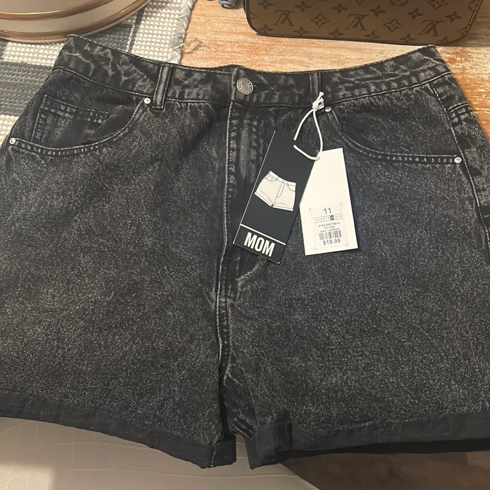 High waist Black denim